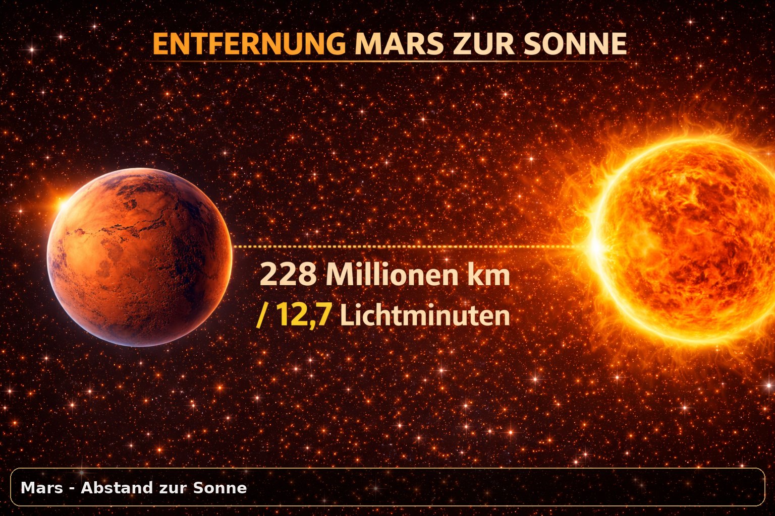 Abstand zur Sonne und Lichtlaufzeit