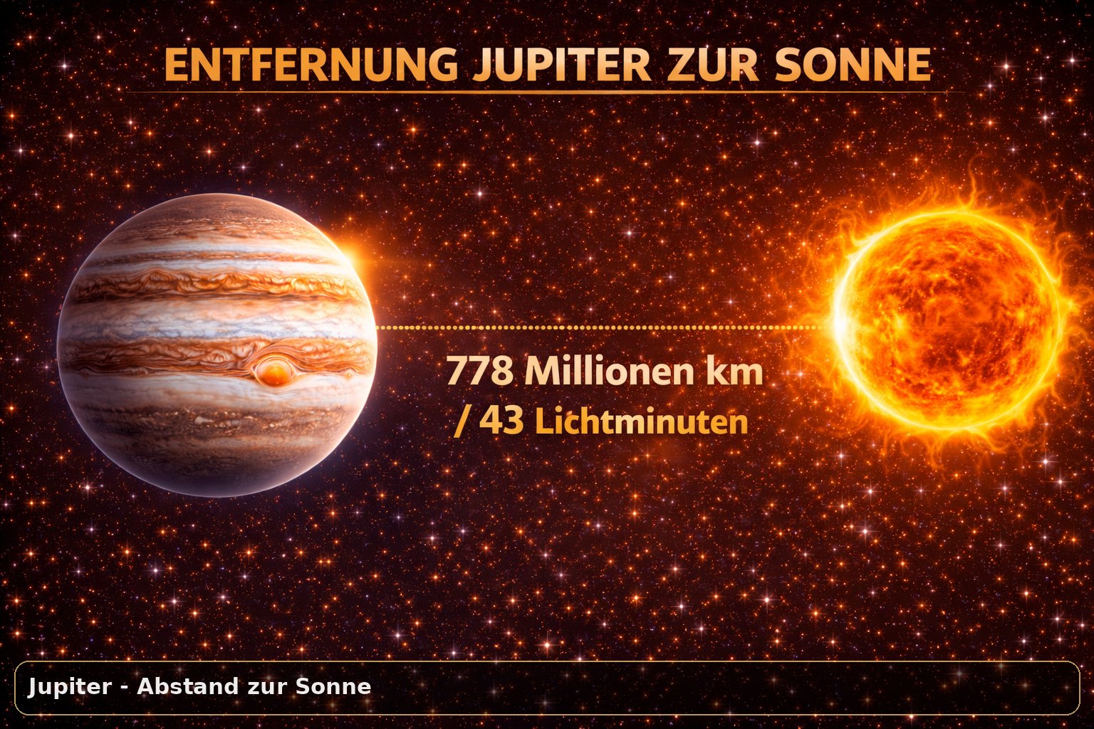 Abstand zur Sonne und Lichtzeit
